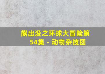 熊出没之环球大冒险第54集 - 动物杂技团